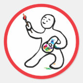 Artiest Ronde Sticker (Voorkant)