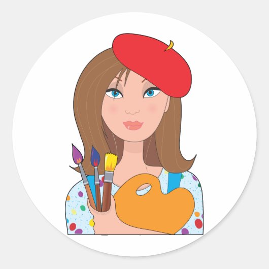 Artiest Ronde Sticker (Voorkant)