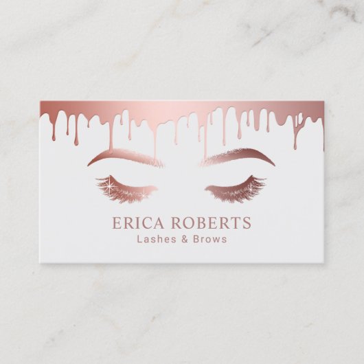 Artiest Roos Gold Driving Lashes & Brows Visitekaartje (Voorkant)