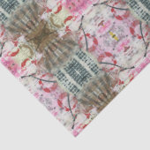 Artiest Roze Ivoor Bruin Groot Abstract Geometrisc Tissuepapier (Detail)