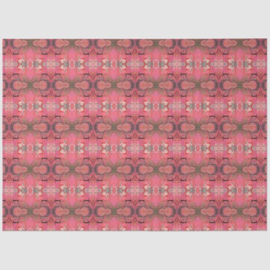 Artiest Roze Zwart Groot Abstract Geometrisch Tissuepapier (Voorkant)