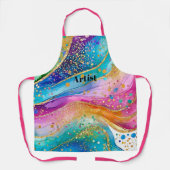 Artiest Schort met gemengde vetgedrukte kleuren in (Voorkant)