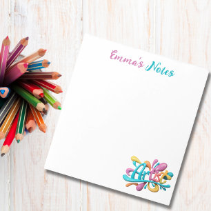 Artiest Script Typografie, Kleurrijk, Modern, Stij Notitieblok