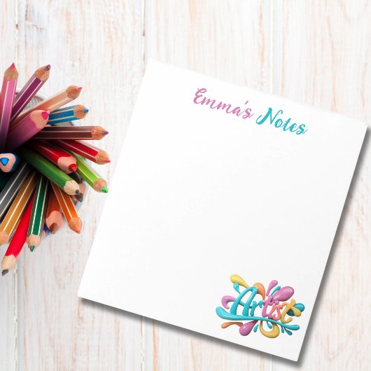 Artiest Script Typografie, Kleurrijk, Modern, Stij Notitieblok