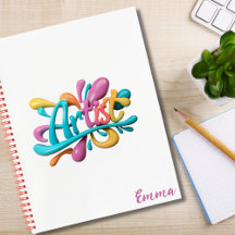 Artiest Script Typografie, Kleurrijk, Modern, Stij