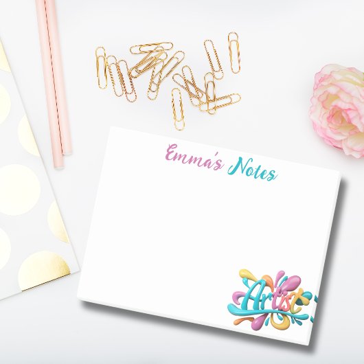 Artiest Script Typografie, Kleurrijk, Modern, Stij Post-it® Notes