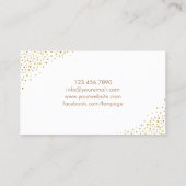 Artiest Simple Red Lips Gold Confetti Stippen Visitekaartje (Achterkant)