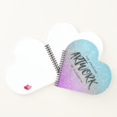 Artiest Sketchbook Elegant Blue Paars Glitter Notitieboek (Binnen)
