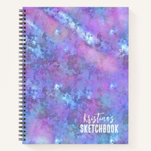 Artiest Sketchbook Elegant Blue Paars Holographic Notitieboek