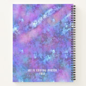 Artiest Sketchbook Elegant Blue Paars Holographic Notitieboek (Achterkant)