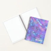 Artiest Sketchbook Elegant Blue Paars Holographic Notitieboek (Binnen)