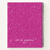 Artiest Sketchbook Elegant Hot Pink Notitieboek (Achterkant)