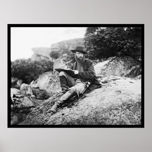 Artiest Sketching the Gettysburg Battlefield 1863 Poster (Voorkant)