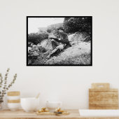 Artiest Sketching the Gettysburg Battlefield 1863 Poster (Keuken)