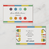 Artiest Studio Art Draw School Teacher Palet Kaart Visitekaartje (Voorkant / Achterkant)