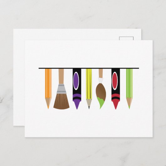 Artiest Tools Briefkaart (Voorkant / Achterkant)