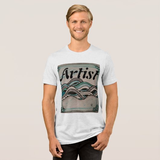 Artiest Tri-Blend Shirt (Voorkant volledig)