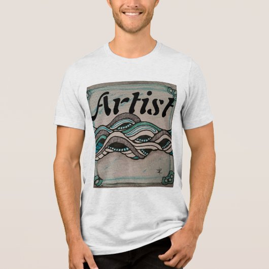 Artiest Tri-Blend Shirt (Voorkant)