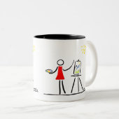 Artiest Tweekleurige Koffiemok (Voorkant rechts)