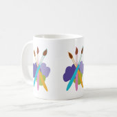 Artiest van Brushes on Blobs of Paarse and Green Koffiemok (Voorkant links)