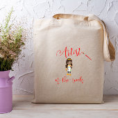 Artiest van de week met penseel tote bag