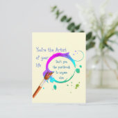 Artiest van uw eigen Inspirerend prijsopgave voor  Briefkaart (Staand voorkant)