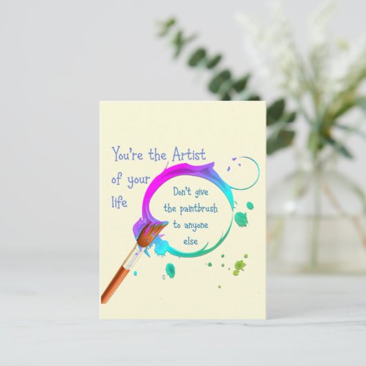 Artiest van uw eigen Inspirerend prijsopgave voor  Briefkaart (Staand voorkant)