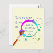 Artiest van uw eigen Inspirerend prijsopgave voor  Briefkaart (Voorkant / Achterkant)