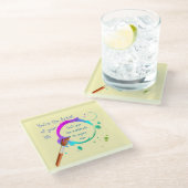 Artiest van uw eigen Inspirerend prijsopgave voor  Glazen Onderzetter (Schuin)