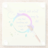 Artiest van uw eigen Inspirerend prijsopgave voor  Glazen Onderzetter (Achterkant)