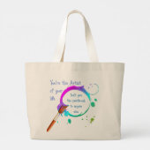 Artiest van uw eigen Inspirerend prijsopgave voor  Grote Tote Bag (Achterkant)