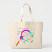 Artiest van uw eigen Inspirerend prijsopgave voor  Grote Tote Bag (Voorkant)