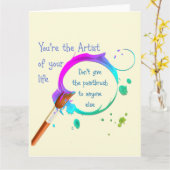 Artiest van uw eigen Inspirerend prijsopgave voor Kaart (Gele Bloem)