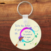 Artiest van uw eigen Inspirerend prijsopgave voor Sleutelhanger (Voorkant)