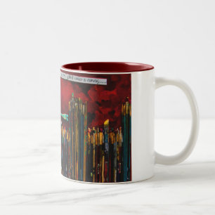 artiest verfpenseel koffie-mok tweekleurige koffiemok