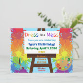 Artiest Verjaardag Party Uitnodiging (Staand voorkant)