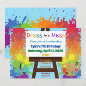 Artiest Verjaardag Party Uitnodiging (Voorkant / Achterkant)