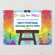 Artiest Verjaardag Party Uitnodiging