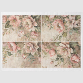Artiest Victoriaans Flower Junk Journal Achtergron Tissuepapier