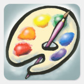 Artiest Vierkante Sticker (Voorkant)