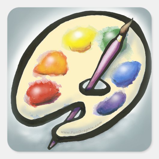 Artiest Vierkante Sticker (Voorkant)