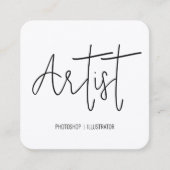 Artiest Vierkante Visitekaartje (Voorkant)