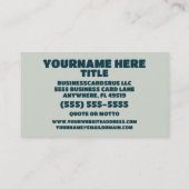 Artiest Visitekaartje (Achterkant)