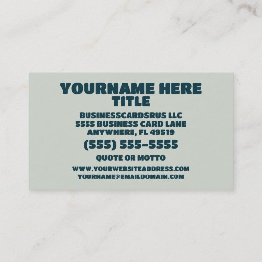 Artiest Visitekaartje (Achterkant)