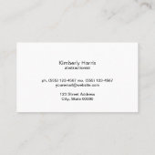 Artiest Visitekaartje (Achterkant)