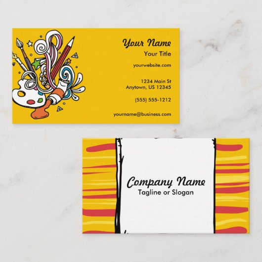 Artiest Visitekaartje (Voorkant / Achterkant)