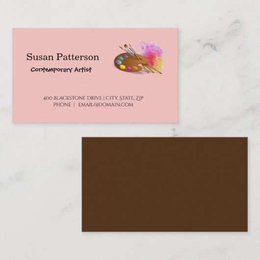 Artiest Visitekaartje (Voorkant / Achterkant)