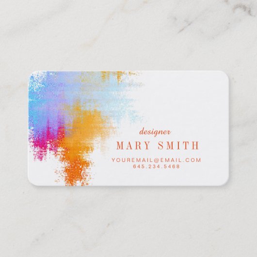 Artiest Visitekaartje Round Corners (Voorkant)