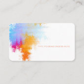 Artiest Visitekaartje Round Corners (Achterkant)