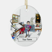 Artiest - Vrouwelijk Keramisch Ornament (Rechts)